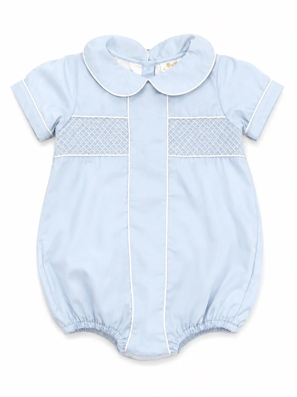 Classic Light Blue Peter Pan Collar Baby One-Piece Bodysuit